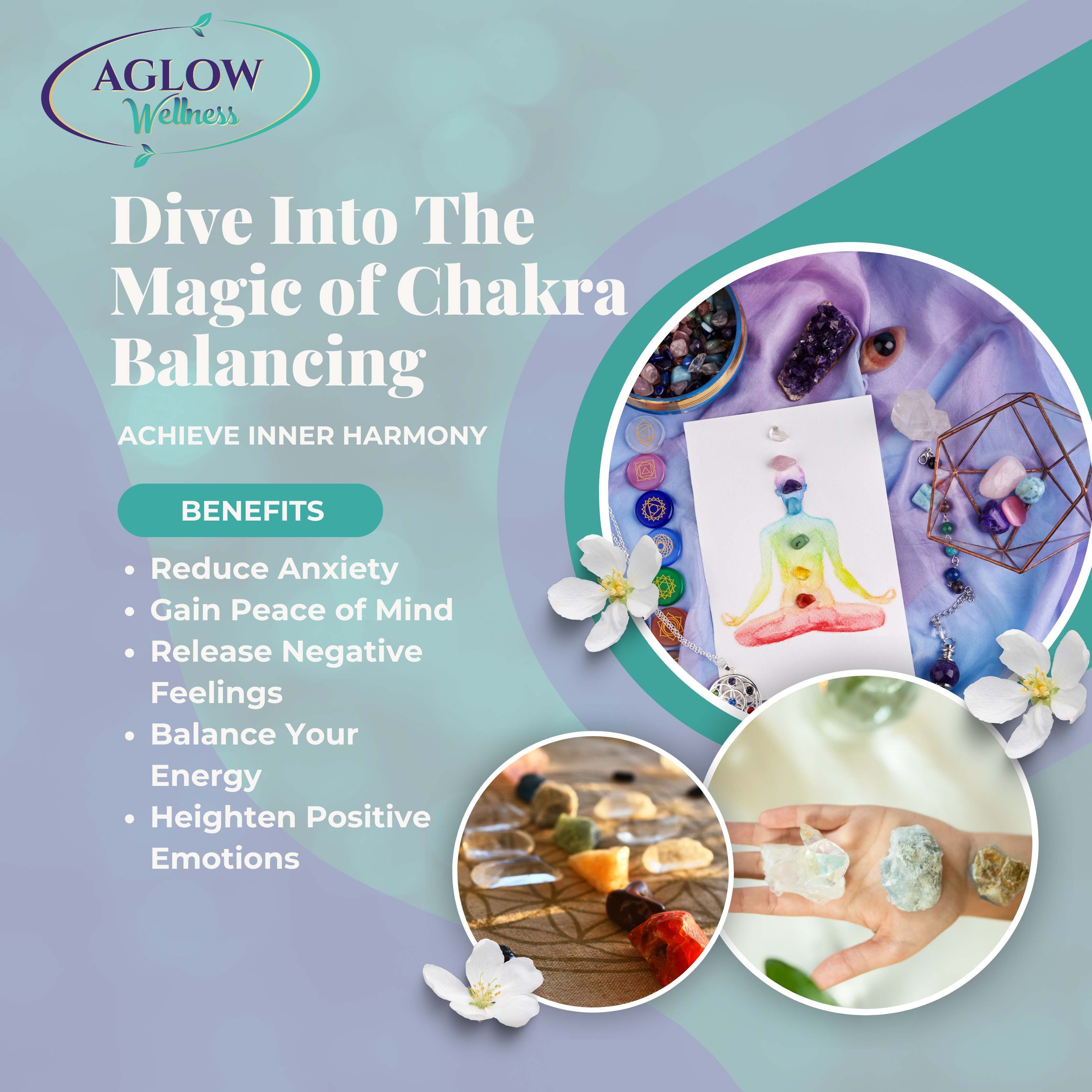 Crystal Healing Bed with Chakra Balancing for guest at AGLOW